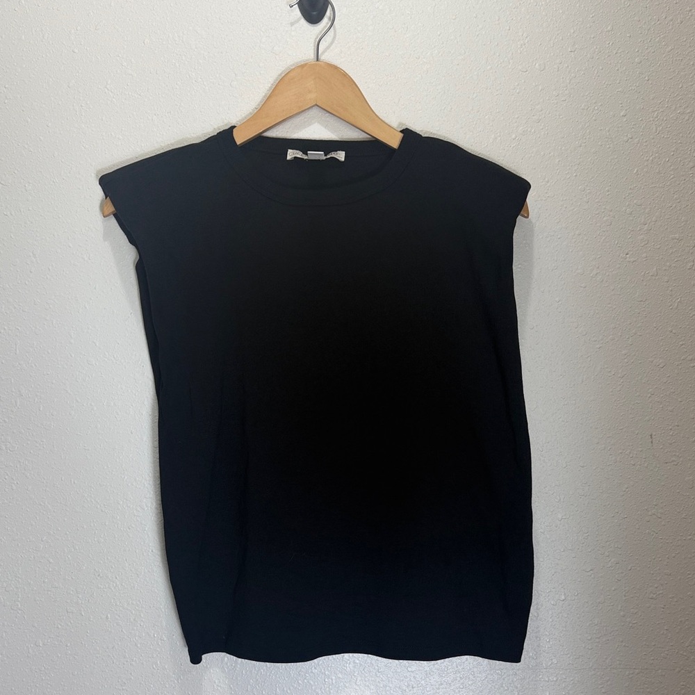 Classic Black Sleeveless Top, Size S